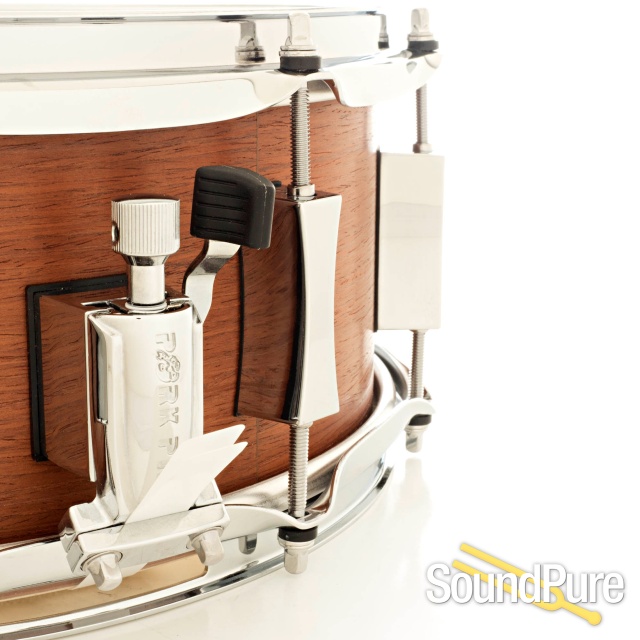 Pork Pie 5.5x14 Maple Snare Drum-Quartered Mahogany Veneer — image 5