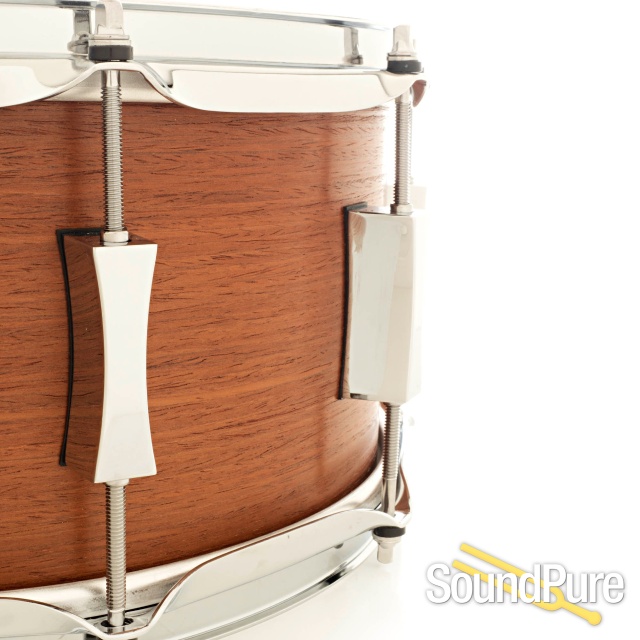 Pork Pie 6.5x14 Maple Snare Drum-Quartered Mahogany Veneer — image 4
