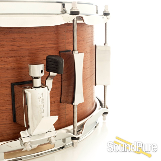 Pork Pie 6.5x14 Maple Snare Drum-Quartered Mahogany Veneer — image 5