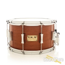 Pork Pie 8x14 Maple Snare Drum-Quartered Mahogany Veneer Pork Pie 8x14 Maple Snare Drum-Quartered Mahogany Veneer