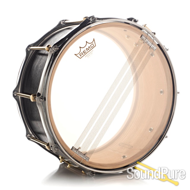 Noble & Cooley 7x14 Classic SS Ash Snare Drum-Shou Sugi Ban — image 2
