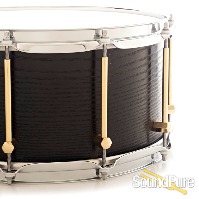 Noble & Cooley 7x14 Classic SS Ash Snare Drum-Shou Sugi Ban — image 3