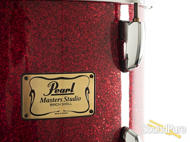 Pearl 5pc Masters Studio BSX Birch Drum Set-Red Glass — image 11