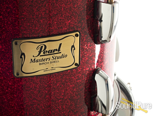 Pearl 5pc Masters Studio BSX Birch Drum Set-Red Glass — image 12