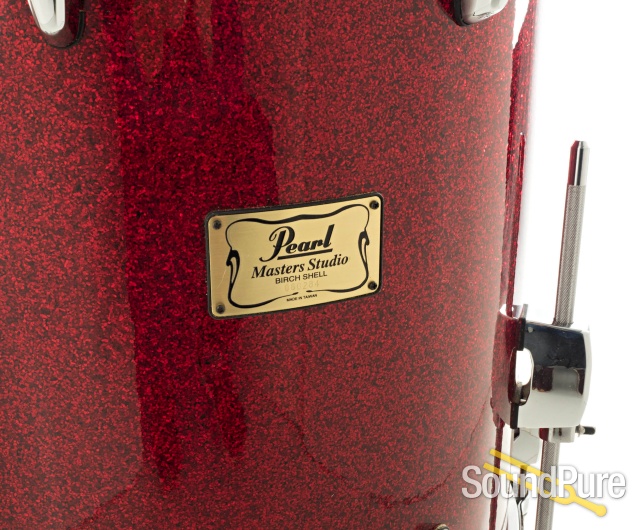 Pearl 5pc Masters Studio BSX Birch Drum Set-Red Glass — image 15
