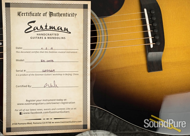 Eastman E10OM-SB Adirondack/Mahogany Acoustic #16855064 — image 7