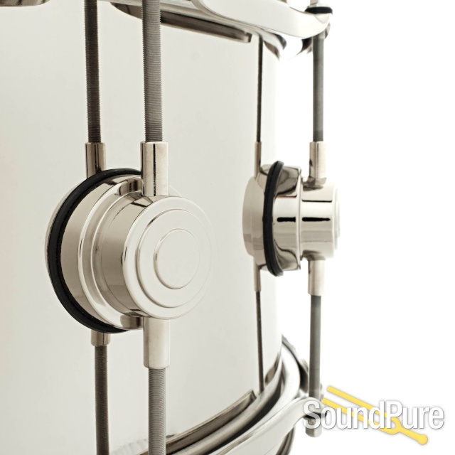 DW 6.5x14 Collectors Nickel over Brass Snare Drum - Nickel — image 3