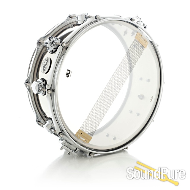 DW 5.5x14 Collectors Nickel over Brass Snare Drum — image 4