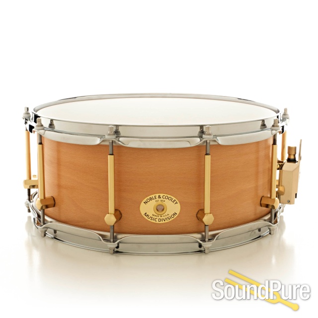 Noble & Cooley 6x14 SS Classic Beech Snare Drum-Natural Oil — image 1
