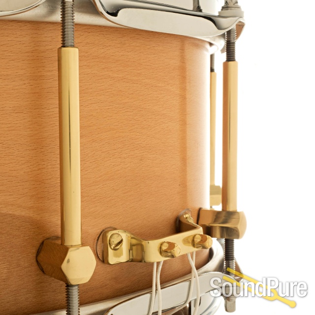 Noble & Cooley 6x14 SS Classic Beech Snare Drum-Natural Oil — image 3