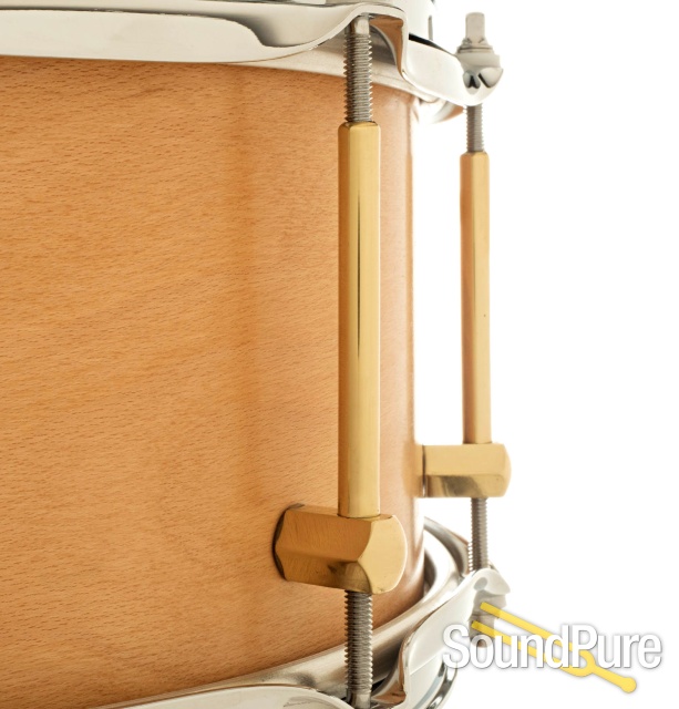 Noble & Cooley 6x14 SS Classic Beech Snare Drum-Natural Oil — image 4