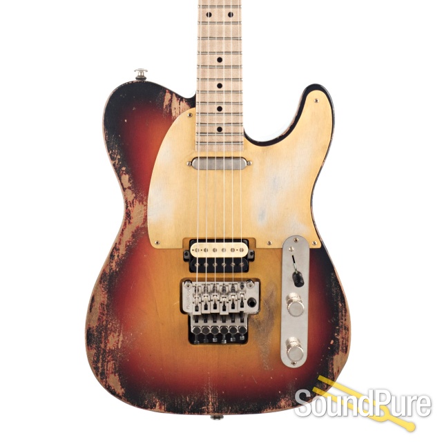Luxxtone Choppa T 3-Tone Burst Destroyed #0378 — image 1