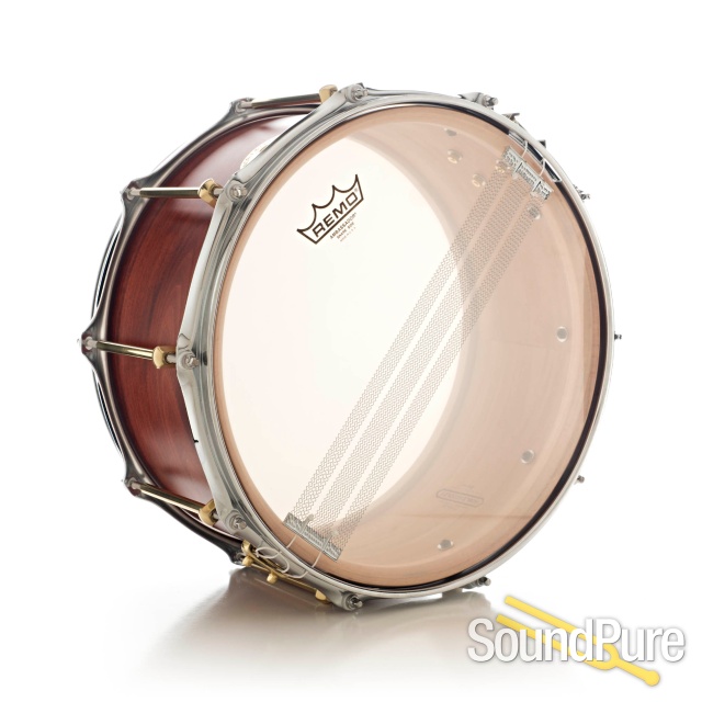 Noble & Cooley 7x14 SS Classic Beech Snare Drum-Burgundy — image 4