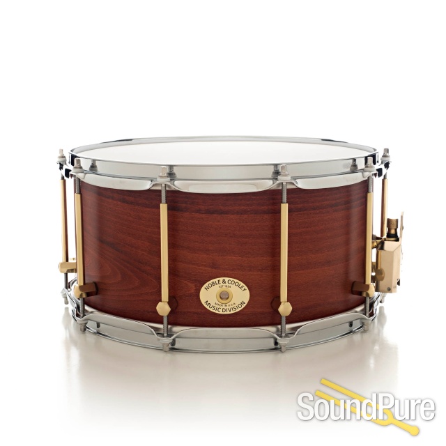 Noble & Cooley 7x14 SS Classic Beech Snare Drum-Burgundy — image 1