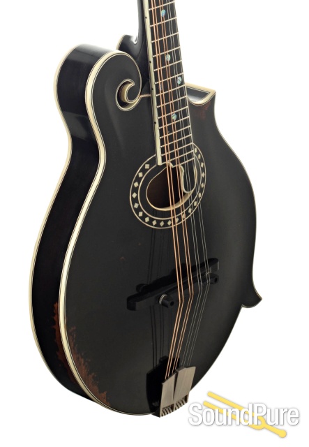 Eastman MD814/v Black Addy/Maple F-Style Mandolin #11952004 — image 5
