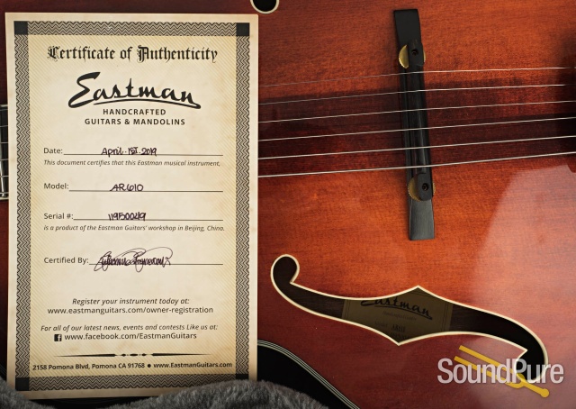Eastman AR610 Spruce/Mahogany Archtop #11950049 — image 6