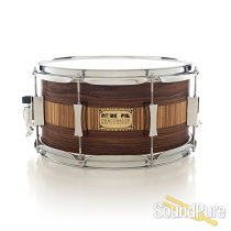 Pork Pie 7x13 Maple Snare Drum-Rosewood/Zebrawood Veneer Pork Pie 7x13 Maple Snare Drum-Rosewood/Zebrawood Veneer