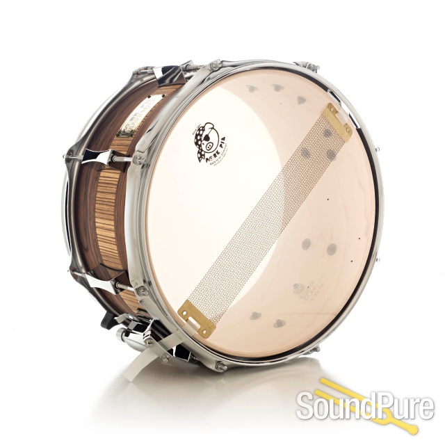 Pork Pie 7x13 Maple Snare Drum-Rosewood/Zebrawood Veneer — image 2