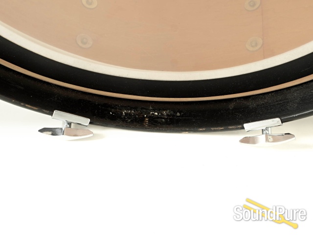 Slingerland 3pc 1970s Vintage Drum Set - Black Diamond Pearl — image 3