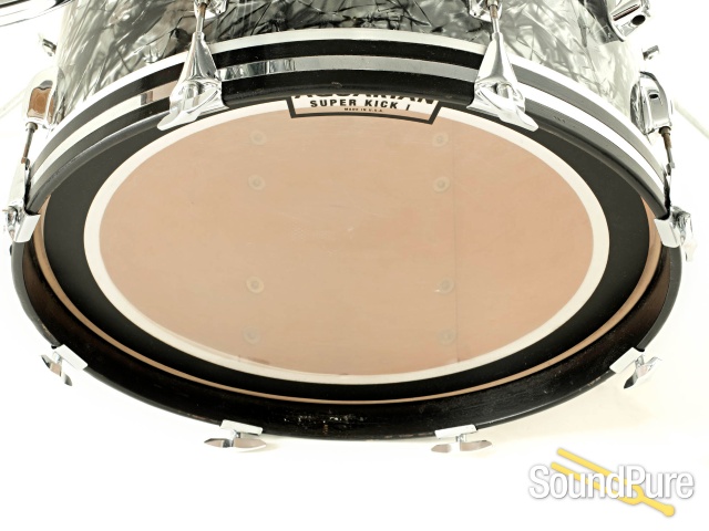 Slingerland 3pc 1970s Vintage Drum Set - Black Diamond Pearl — image 4