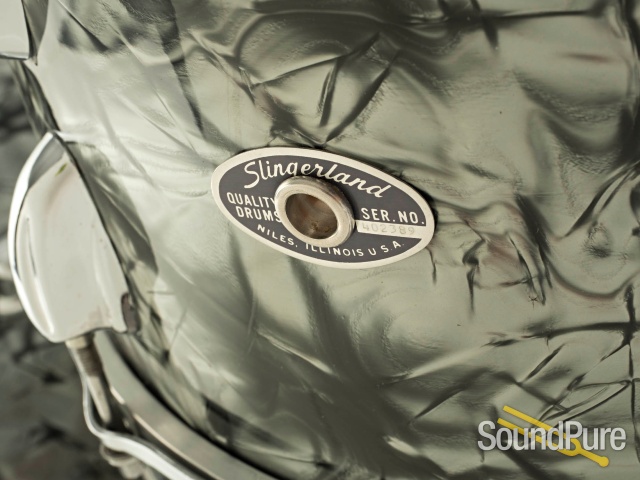 Slingerland 3pc 1970s Vintage Drum Set - Black Diamond Pearl — image 5