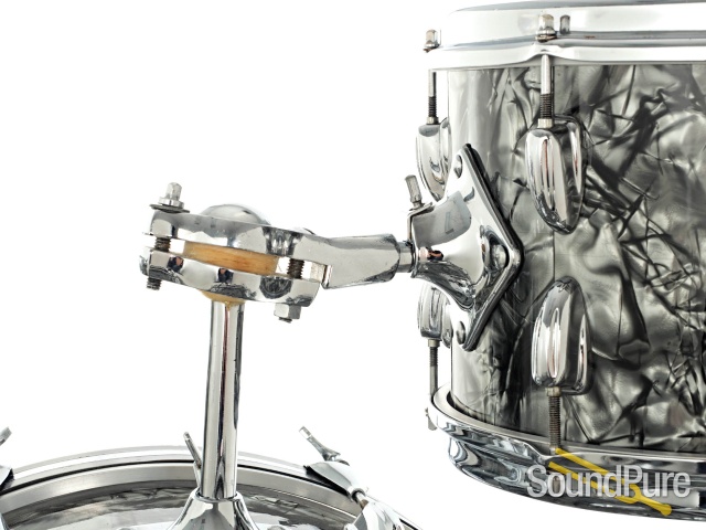 Slingerland 3pc 1970s Vintage Drum Set - Black Diamond Pearl — image 7
