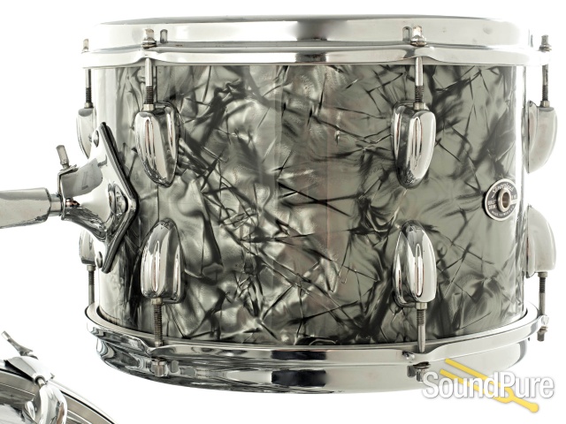 Slingerland 3pc 1970s Vintage Drum Set - Black Diamond Pearl — image 11