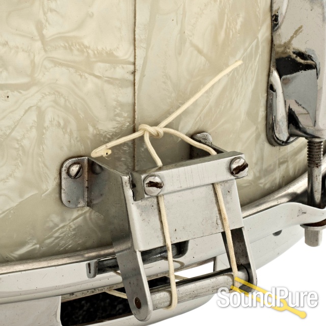 Slingerland 5x14 Artist Model Snare Drum-White Marine Pearl — image 4