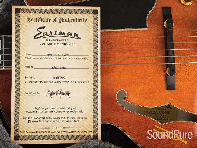 Eastman AR580CE-HB Honey Burst Archtop #10455785 - Used — image 2