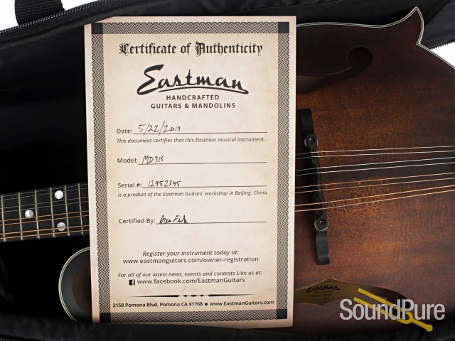 Eastman MD315 F-Style Mandolin #12952345 — image 5