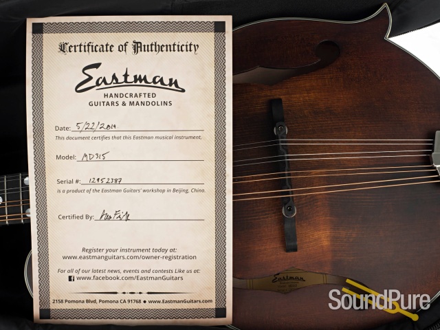 Eastman MD315 F-Style Mandolin #12952387 — image 5