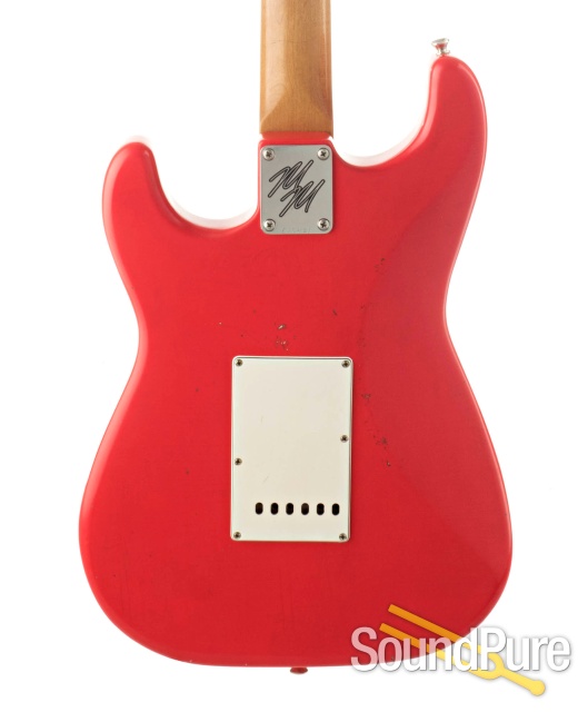 Mario Guitars S-Style Relic Fiesta Red Electric #619431 — image 5