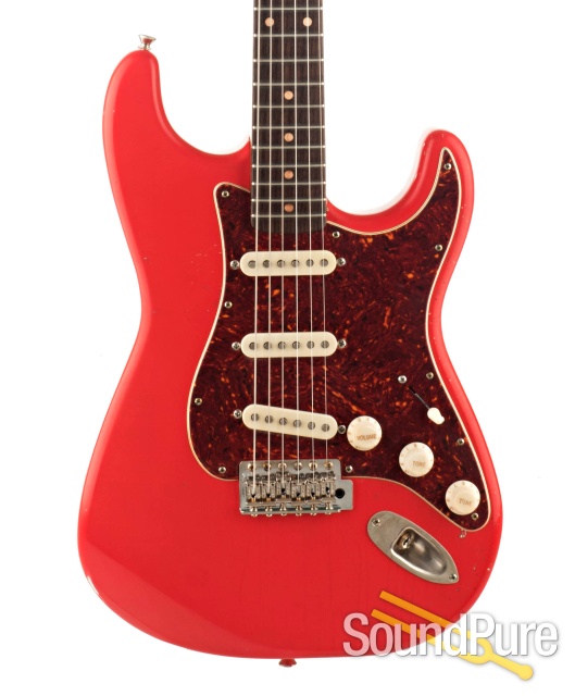 Mario Guitars S-Style Relic Fiesta Red Electric #619431 — image 1