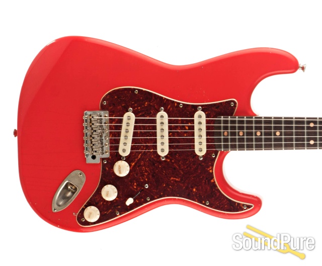 Mario Guitars S-Style Relic Fiesta Red Electric #619431 — image 10