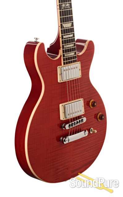 Gibson LP Classic Double Cutaway Trans Red #140099256 - Used — image 2