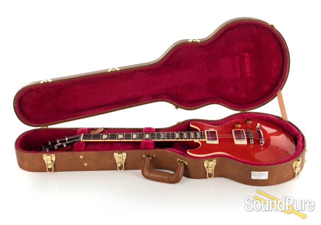 Gibson LP Classic Double Cutaway Trans Red #140099256 - Used — image 6
