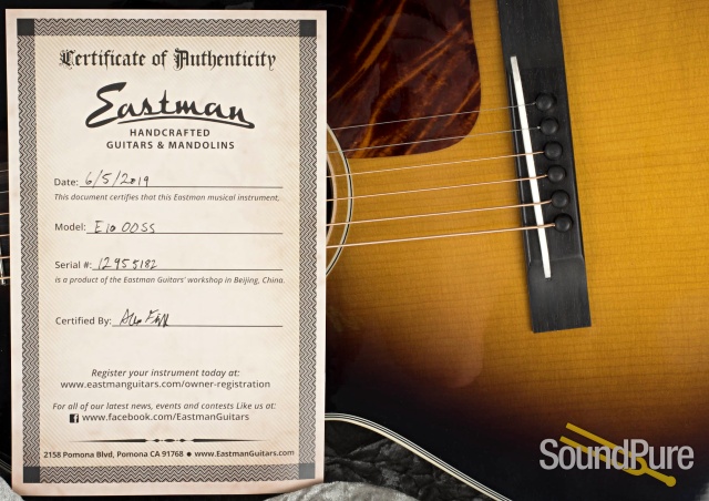Eastman E10OOSS Adirondack/Mahogany Acoustic #12955182 — image 7