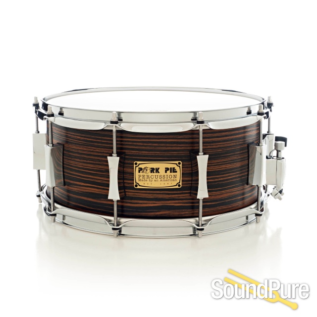 Pork Pie 6x14 Maple Snare Drum Macassar Ebony Veneer — image 1