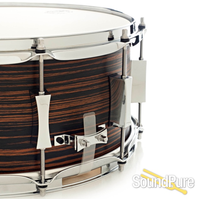 Pork Pie 6x14 Maple Snare Drum Macassar Ebony Veneer — image 3