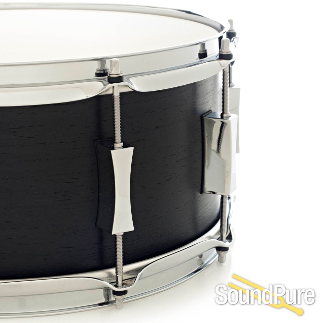 Pork Pie 6.5x14 Maple Snare Drum Ebony Veneer — image 4