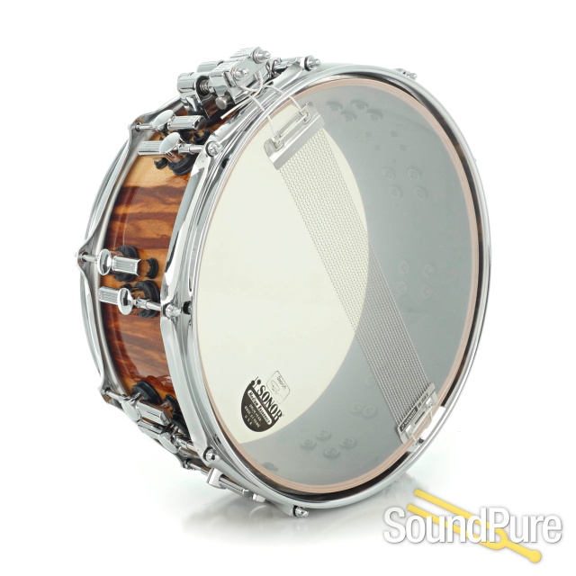 Sonor 5.5x14 SQ2 Medium Beech Snare Drum- African Marble — image 4
