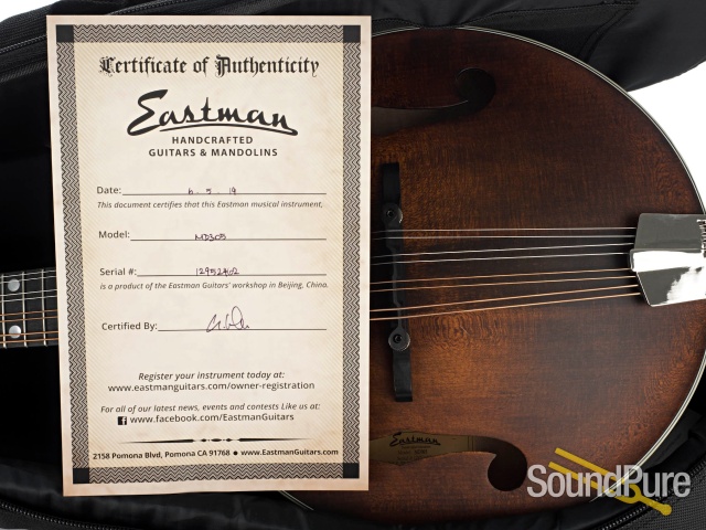 Eastman MD305 A-Style Spruce/Maple Mandolin #12952462 — image 5