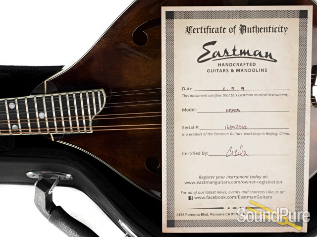 Eastman MD505 Spruce/Maple A-Style Mandolin #16852532 — image 5