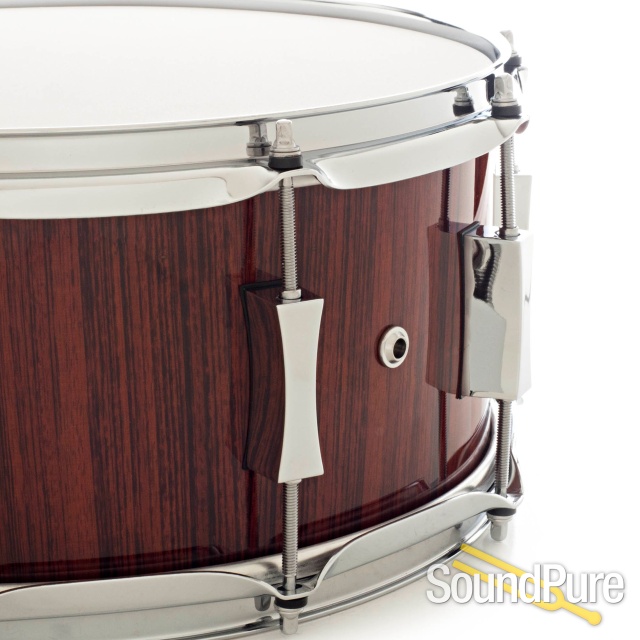 Pork Pie 6.5x14 Rosewood Snare Drum Natural Gloss — image 4