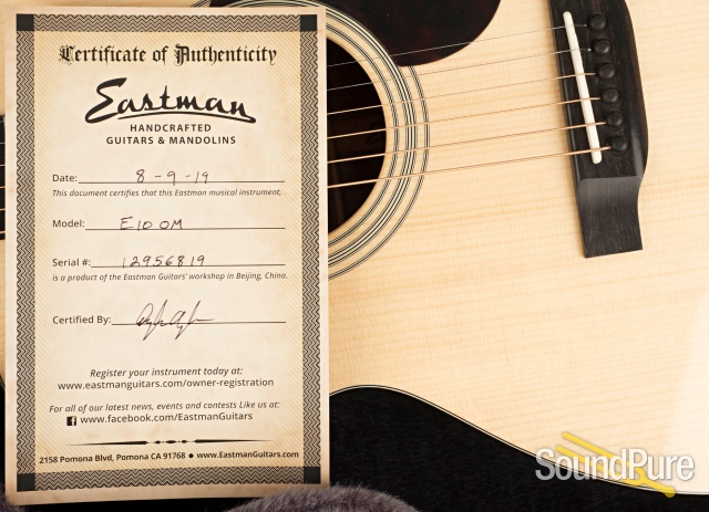 Eastman E10OM Addy/Mahogany Acoustic #12956819 — image 7