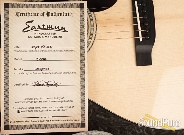 Eastman E10OM Addy/Mahogany Acoustic #12956276 — image 7
