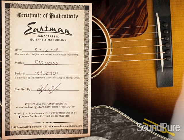 Eastman E10OOSS Adirondack/Mahogany Acoustic #12956301 — image 7