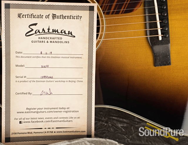 Eastman E10SS Addy/Mahogany Acoustic #13955262 — image 7