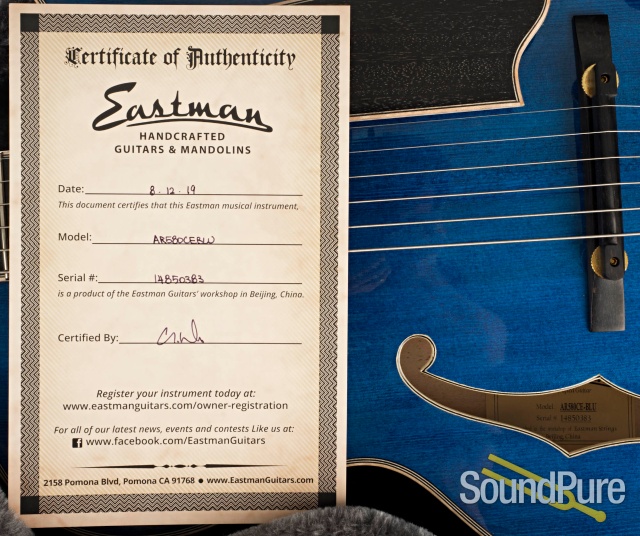 Eastman AR580CE-BLU Spruce/Maple Archtop Electric #14850383 — image 6