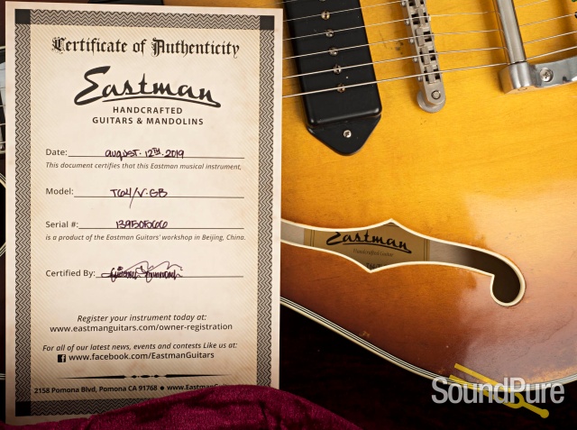 Eastman T64/V-GB Thinline Electric Guitar #13950566 — image 6
